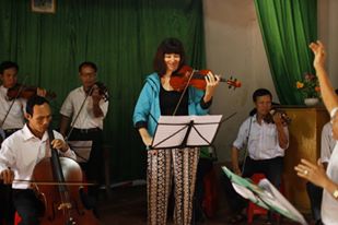 Pam in Violin Village